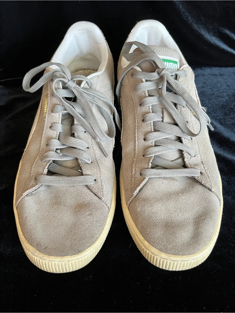 Puma Suede Classic + Shoes Sneakers Oatmeal Grey Men's 12